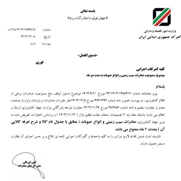 گمرک جمهوری اسلامی ایران ,